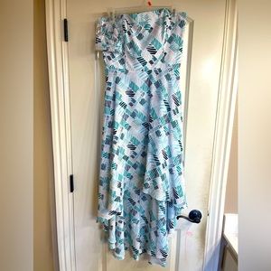 Strapless Hi-Low Summer Dress